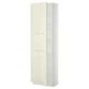 IKEA METOD МЕТОД, высокий шкаф с полками, белый / бодбинские сливки, 60x37x200 см 094.614.45 фото thumb №1