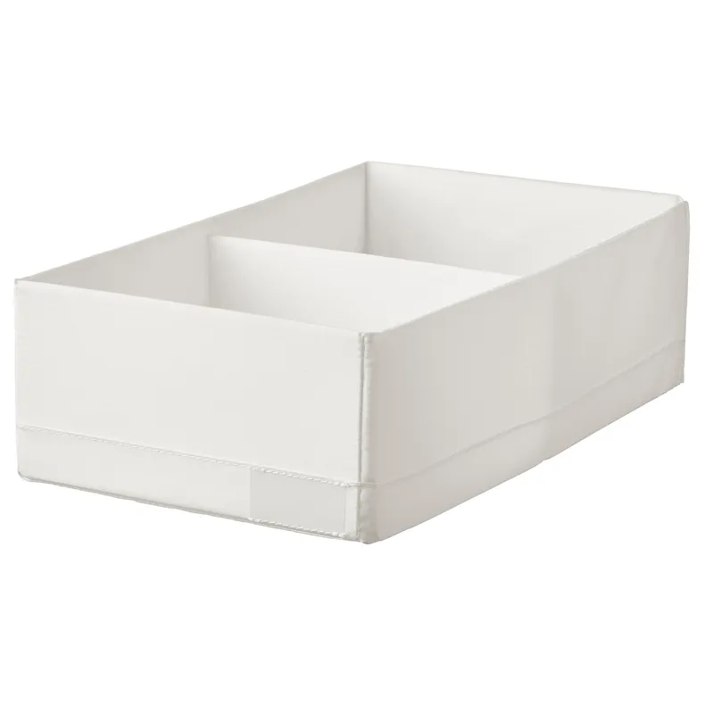 IKEA STUK СТУК, коробка з відділеннями, білий, 20x34x10 см 604.744.25 фото №1