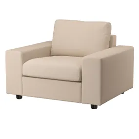 IKEA VIMLE ВІМЛЕ, крісло, з широкими підлокітниками / горбистий бежевий 694.768.68 фото