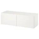 IKEA BESTÅ БЕСТО, комбинация настенных шкафов, белый / Лаксвикен белый, 120x42x38 см 494.398.48 фото thumb №1