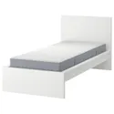 IKEA MALM МАЛЬМ, каркас кровати с матрасом, белый / Валевог средней жесткости, 120x200 см 095.446.67 фото thumb №1