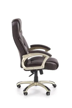 Крісло комп'ютерне офісне обертове HALMAR DESMOND, темно-коричневий фото