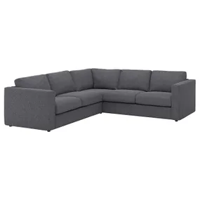 IKEA VIMLE ВИМЛЕ, 4-местный угловой диван, Окрашенный в средне-серый цвет 693.994.79 фото