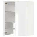 IKEA METOD МЕТОД, настінн шаф д / витяжки з полиц / дверц, білий / Ringhult світло-сірий, 60x80 см 395.045.37 фото thumb №1