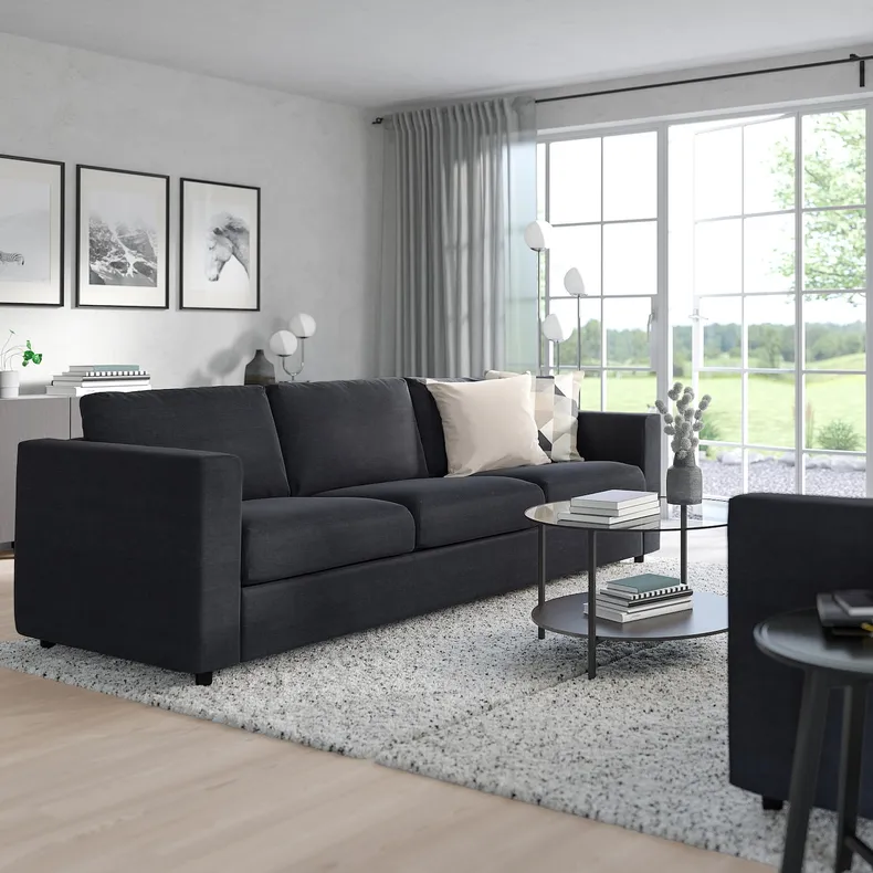 IKEA VIMLE ВІМЛЕ, 3-місний диван, САКСЕМАРА чорно-синій 193.990.52 фото №2