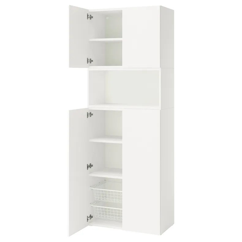 IKEA PLATSA, комбинация с дверьми, Белый/фондовый белый, 80x42x221 см 495.858.68 фото №1