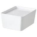 IKEA KUGGIS КУГГІС, коробка з кришкою, білий, 13x18x8 см 404.858.54 фото thumb №1
