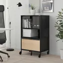 IKEA BEKANT БЕКАНТ, стелаж на коліщатах, сітка чорна, 61x101 см 792.825.44 фото thumb №4