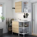 IKEA ENHET ЭНХЕТ, кухня, белый / имит. дуб, 103x63.5x222 см 293.369.12 фото thumb №2