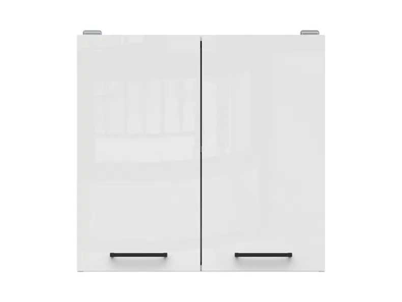 BRW Двухдверный верхний кухонный шкаф Junona Line 60 см мел-глянец, белый/мелкозернистый белый глянец G2D/60/57-BI/KRP фото №1