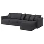 IKEA GRÖNLID ГРЕНЛІД, 4-місний диван із кушеткою, СПОРДА темно-сірий 794.085.67 фото