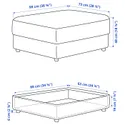 IKEA VIMLE ВИМЛЕ, табурет для ног с ящ д / хрн, Hallarp бежевый 693.925.95 фото thumb №6