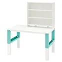 IKEA PÅHL ПОЛЬ, письмовий стіл із стелажем, білий/бірюзовий, 96x58 см 494.378.54 фото thumb №1