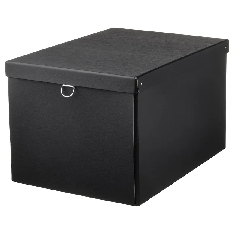 IKEA NIMM НИММ, коробка с крышкой, черный, 35x50x30 см 005.200.53 фото №1