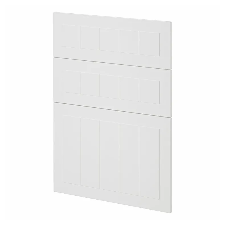 IKEA METOD МЕТОД, 3 фасада для посудомоечной машины, Стенсунд белый, 60 см 594.498.37 фото №1