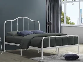 Ліжко полуторне SIGNAL FLORENCJA, білий, 140x200 см, метал фото