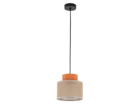 BRW Тканевый подвесной светильник Duo Jute 160 см бежево-оранжевый 095059 фото