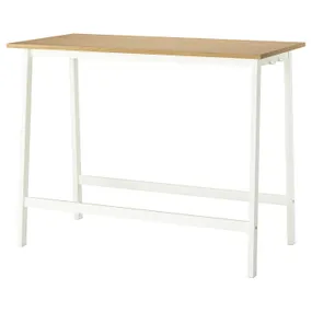 IKEA MITTZON МИТТЗОН, конференц-стол, дуб/белый, 140x68x105 см 395.330.64 фото