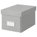 IKEA HOVKRATS ХОВКРАТС, коробка с крышкой, светло-серый, 16x22x14 см 105.486.88 фото thumb №1