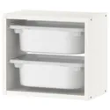 IKEA TROFAST ТРУФАСТ, настенный модуль для хранения, белый / белый, 34x21x30 см 094.840.84 фото thumb №1