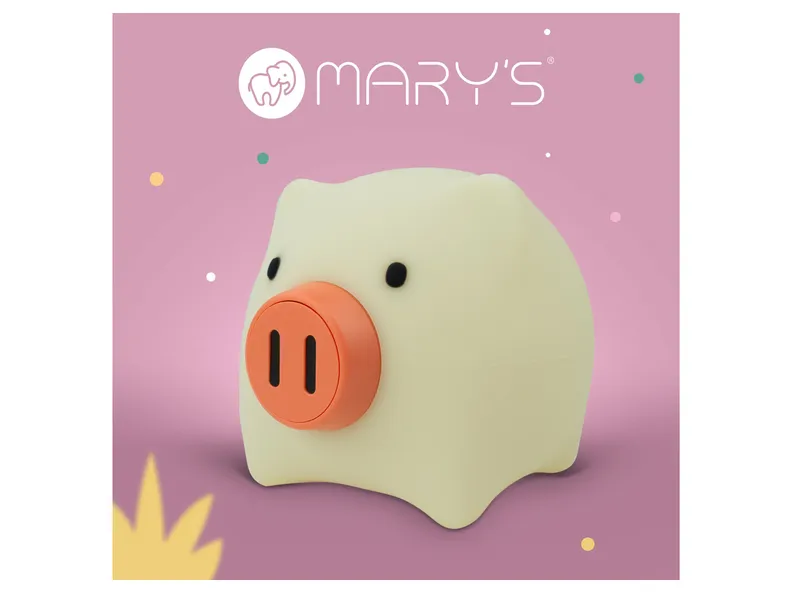 BRW Светодиодная силиконовая лампа Mary's Pig белая 096898 фото №7