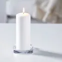 IKEA GLASIG ГЛАСИГ, тарелка для свечи, прозрачное стекло, 10x10 см 602.591.43 фото thumb №6