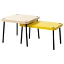 IKEA SONHULT СОНХУЛЬТ, комплект столів, 2 шт, жовтий/під березу 505.785.55 фото thumb №1