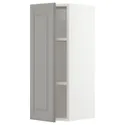 IKEA METOD МЕТОД, навесной шкаф с полками, белый / бодбинский серый, 30x80 см 594.561.73 фото thumb №1