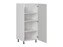 Шафа кухонна для вбудованого холодильника BRW Sole 60 см права світло-сірий глянець, альпійський білий/світло-сірий глянець FH_DL_60/143_P-BAL/XRAL7047 фото thumb №4