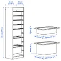 IKEA TROFAST, стеллаж для мусорных контейнеров, белый белый/серый, 46x30x145 см 895.754.57 фото thumb №5