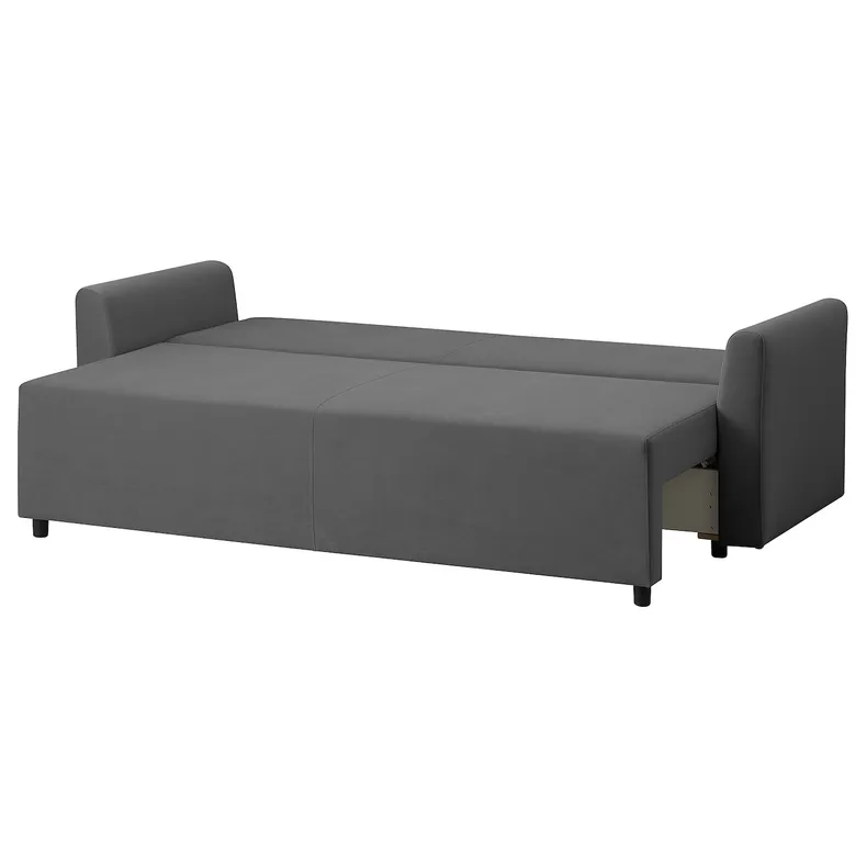 IKEA BRISSUND БРІССУНД, 3-місний диван-ліжко, Хакебо темно-сірий 305.808.56 фото №2