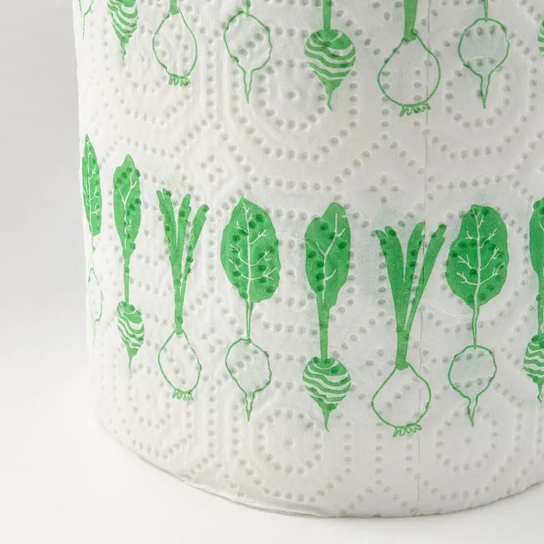 IKEA FAMILJ ФАМІЛЬЙ, паперові рушники, дизайн яскраво-зелений / білий 405.307.43 фото №2