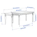 IKEA INGATORP ИНГАТОРП / BERGMUND БЕРГМУНД, стол и 4 стула, черный / Райран темно-синий, 155 / 215 см 894.082.70 фото thumb №5