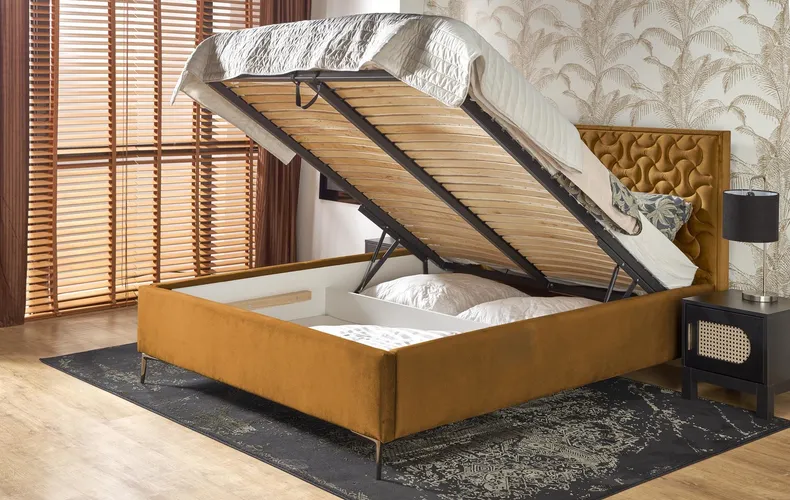 Узголів'я ліжка HALMAR MODULO W2 160 см бордового кольору. Моноліт 59 фото №10