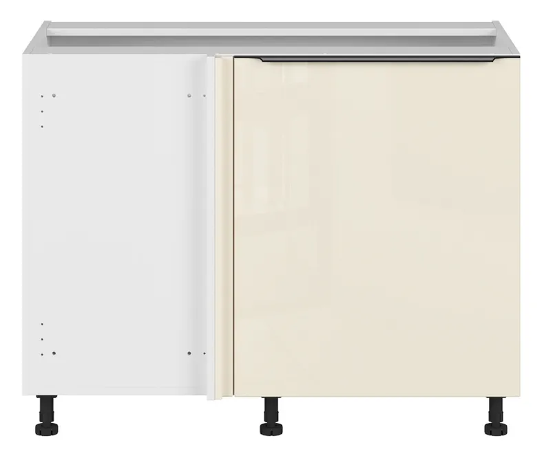 BRW Sole L6 левый угловой кухонный шкаф магнолия жемчуг строит угловой 120x82 см, альпийский белый/жемчуг магнолии FM_DNW_120/82/60_L/B-BAL/MAPE фото №1