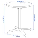 IKEA STENSELE СТЕНСЕЛЕ, стіл, антрацит/антрацит, 70 см 792.882.30 фото thumb №7