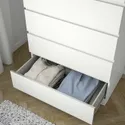 IKEA MALM МАЛЬМ, комод із 6 шухлядами, білий, 80x123 см 604.036.02 фото thumb №2