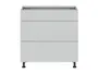 BRW Базовый шкаф для кухни Top Line 80 см с ящиками с плавным закрыванием светло-серый матовый, греноловый серый/светло-серый матовый TV_D3S_80/82_2STB/STB-SZG/BRW0014 фото