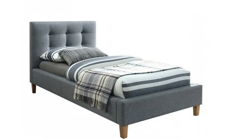 Ліжко односпальне SIGNAL TEXAS, тканина - сірий, 120X200 фото №1