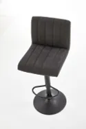 Барный стул HALMAR H89, ножка – черная, обивка - темно-серый фото thumb №8