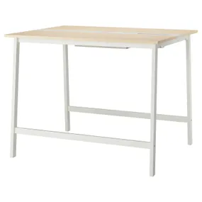 IKEA MITTZON МІТТЗОН, стіл для конференцій, береза okl/біла, 140x108x105 см 095.334.52 фото