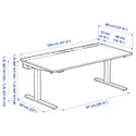 IKEA MITTZON МІТТЗОН, стіл регульований, електричний okl береза / чорний, 120x60 см 895.261.36 фото thumb №12