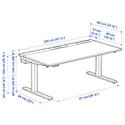 IKEA MITTZON МИТТЗОН, стол / трансф, электрический окл береза / черный, 120x60 см 895.261.36 фото thumb №12