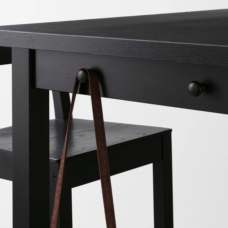 IKEA NORDVIKEN НОРДВИКЕН, барный стол, черный, 140x80x105 см 003.688.14 фото №3