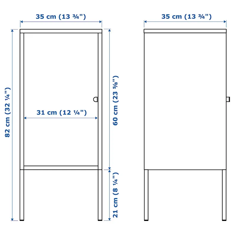 IKEA LIXHULT ЛИКСГУЛЬТ, шкаф, металл / антрацит, 35x60 см 204.765.20 фото №6