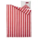 IKEA BUSENKEL БУСЕНКЕЛЬ, пододеяльник и наволочка, Красный / белый цирковой узор, 150x200 / 50x60 см 605.178.25 фото thumb №3