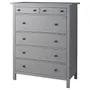 IKEA HEMNES ХЕМНЭС, комод с 6 ящиками, серый цвет, 108x131 см 803.924.62 фото