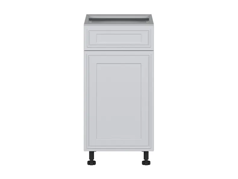 BRW Нижний кухонный шкаф Verdi 40 см левый с выдвижным ящиком светло-серый матовый, греноловый серый/светло-серый матовый FL_D1S_40/82_L/SMB-SZG/JSZM фото №1