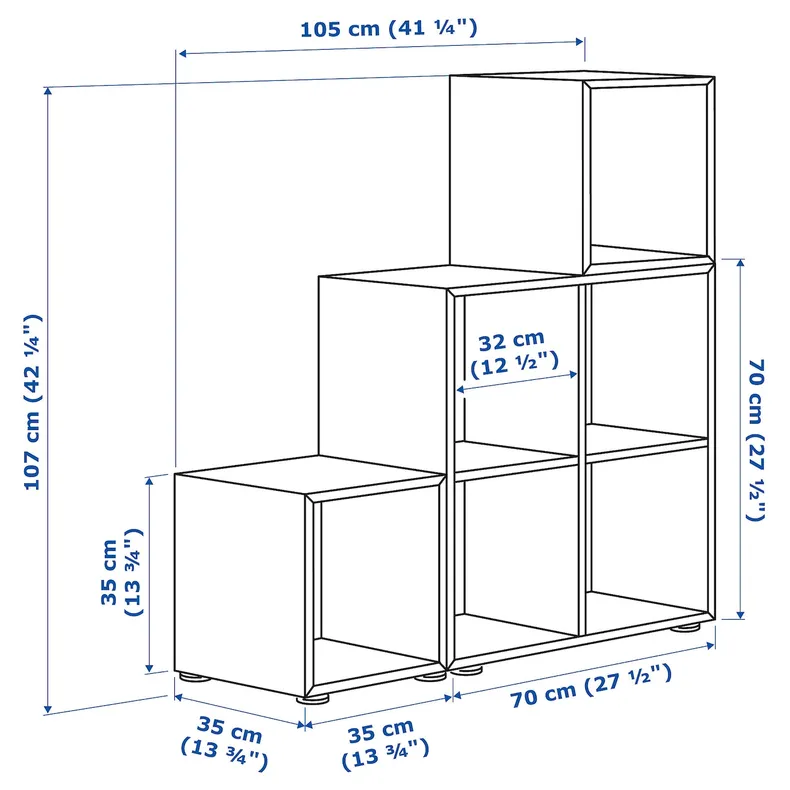 IKEA EKET ЭКЕТ, комбинация шкафов с ножками, темно-серый / зеленый, 105x35x107 см 995.218.45 фото №3