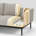 IKEA ÄPPLARYD ЕППЛАРЮД, 3-місний диван із кушеткою, ЛЕЙДЕ сірий / чорний 694.180.67 фото thumb №11